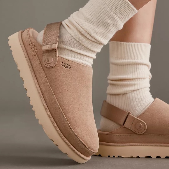 UGG Tan Suede Slip-On Shoes - Picture 3 of 10